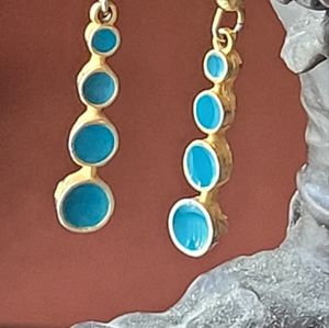 Trifari Sky Blue Pierced Earrings